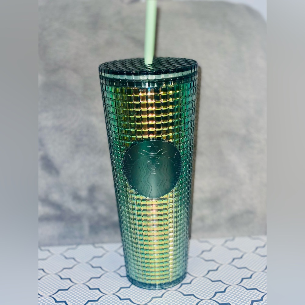 Starbucks 2022 Fall Iridescent Green Venti Tumbler 24oz Cup NWOT